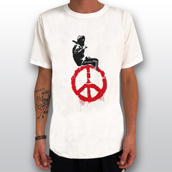 T-Shirt weiß "Peacemaker von NEAL" unisex
