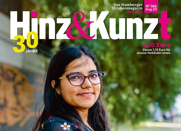 Eine Frau mit brauner Haut schaut in die Kamera. Titelzeile: "Ich will arbeiten!"