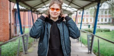 Bundesligaspielerin, deutsche Meisterin und Europameisterin im Blindenfußball: Thoya Küster Foto: Dmitrij Leltschuk