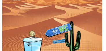 Nicht mal ein Drittel der öffentlichen Toiletten in Hamburg ist kostenlos nutzbar. Illustration: Julia Pfaller