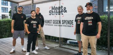 Mitglieder des Hamburger Meet&Street-Teams (von links): Simon Burmester, Jan-Hendrik Lühr, Sven Sevnsøn, Oliver Jockers und Axel Schmidt. Foto: Miguel Ferraz