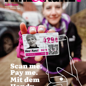Titelzeile: "Scan me. Pay me. Mit dem Handy."