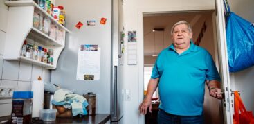 Hat lange gezögert, ins Rungehaus zu ziehen, heute ist er froh darüber: Wolfgang Fuck. Foto: Dmitrij Leltschuk