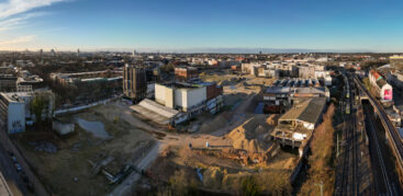 Ein Blick auf das brachliegende Holsten-Areal.