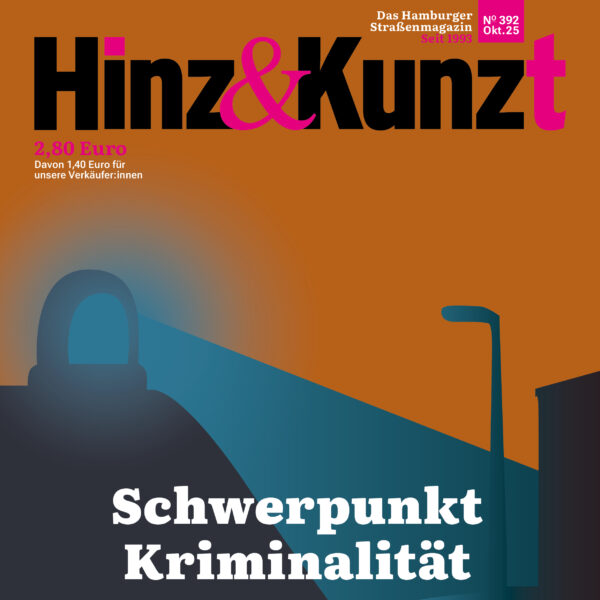 Illustration eines Blaulichts, Titelzeile: "Schwerpunkt Kriminalität"