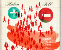 Eine Illustration eines Notizzettels mit den Spalten Soll und Haben