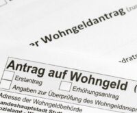 Ein Symbolbild eines Antrags auf Wohngeld.