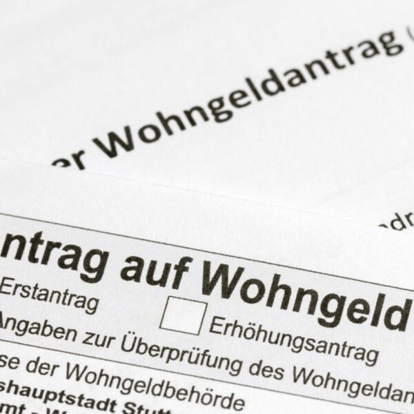 Ein Symbolbild eines Antrags auf Wohngeld.