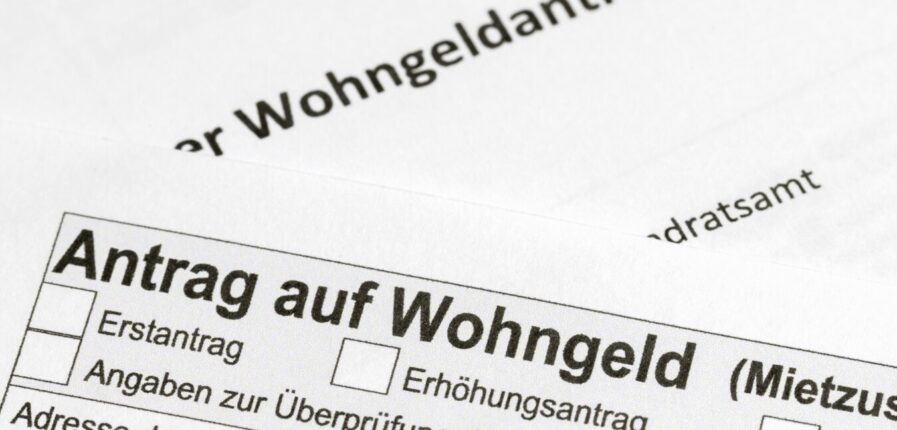 Ein Symbolbild eines Antrags auf Wohngeld.
